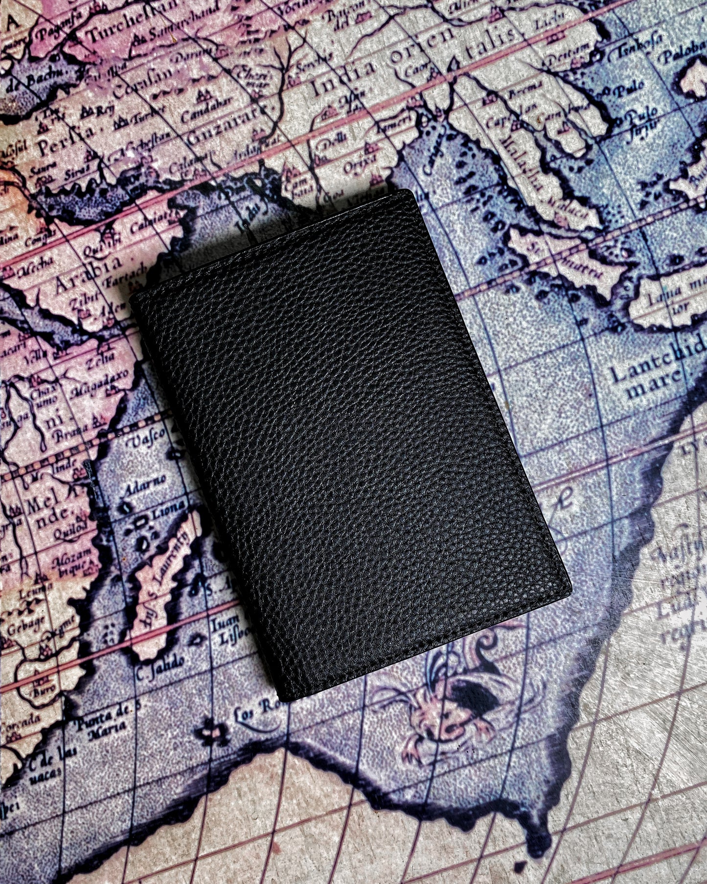 Black passport holder