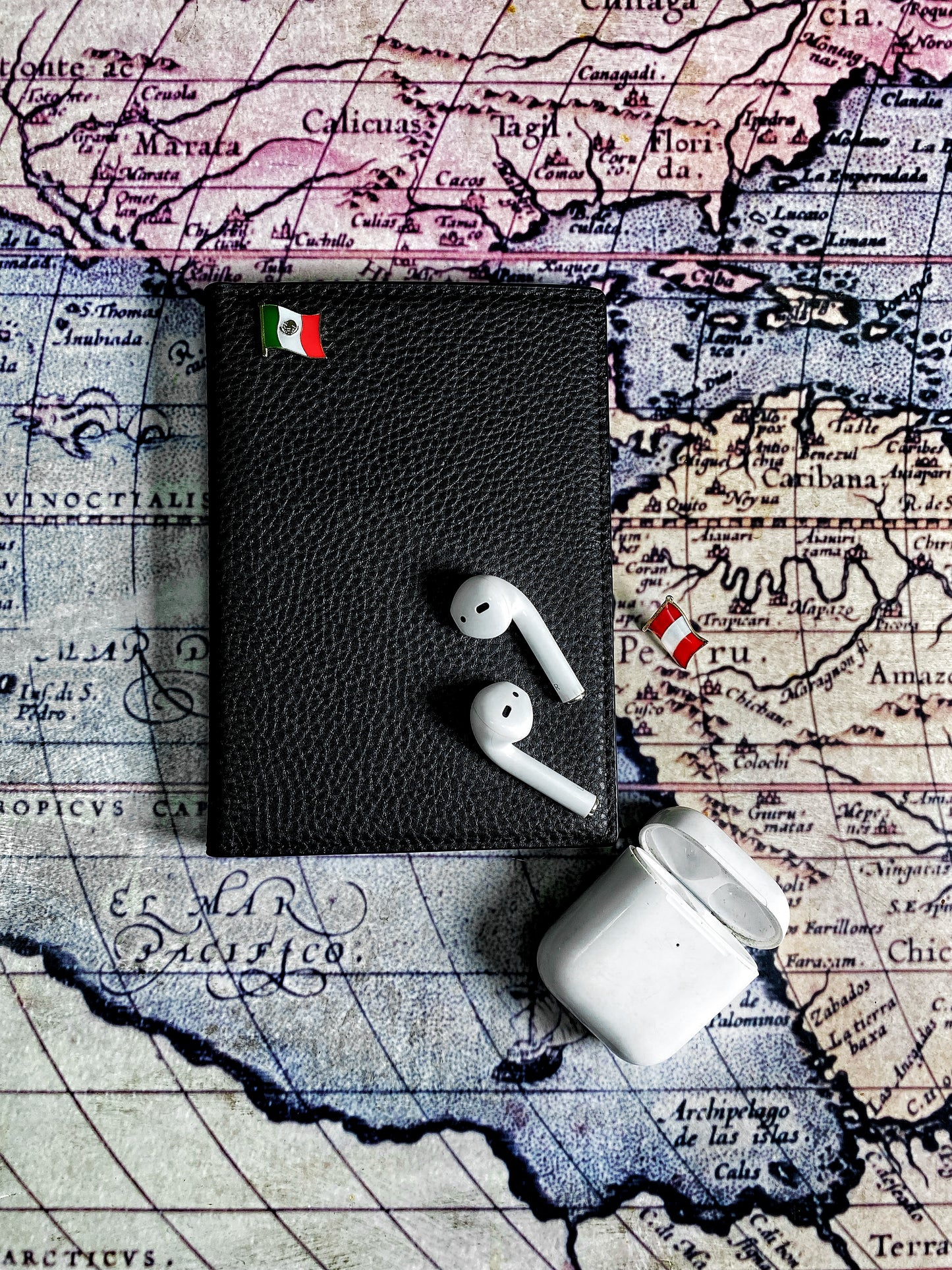 Black passport holder