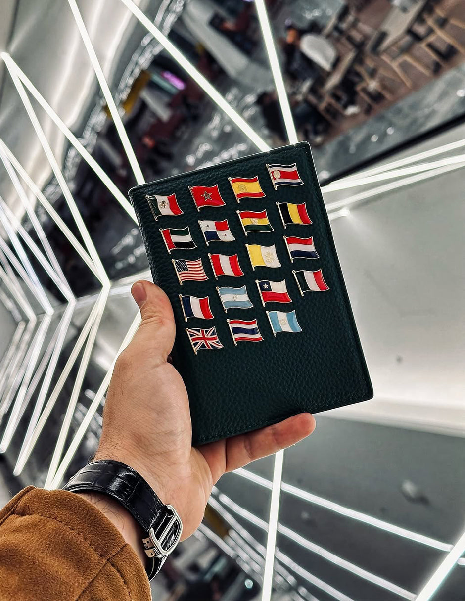 Black passport holder